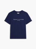 Blue Organic Cotton Chest Logo T-Shirt  Men