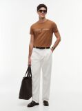 Brown Organic Cotton Chest Logo T-Shirt  Men