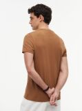 Brown Organic Cotton Chest Logo T-Shirt  Men
