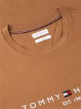 Brown Organic Cotton Chest Logo T-Shirt  Men