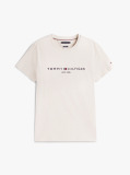 Beige Organic Cotton Chest Logo T-Shirt  Men