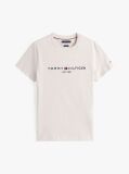 Beige Organic Cotton Chest Logo T-Shirt  Men