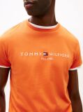 Orange Organic Cotton Chest Logo T-Shirt  Men