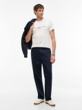 Beige Organic Cotton Chest Logo T-Shirt  Men