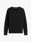 Black Crew Neck Flag Embroidery Jumper  Men