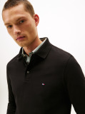 Black 1985 TH Flex Slim Fit Long Sleeve Polo  Men