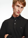 Black 1985 TH Flex Slim Fit Long Sleeve Polo  Men