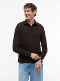 Brown 1985 TH Flex Regular Fit Long Sleeve Polo  Men