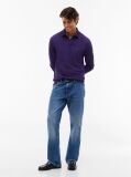 Purple 1985 TH Flex Regular Fit Long Sleeve Polo  Men