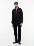 Black Combining casual style with enhanced comfort, this sweatshirt is made from flex fleece and has a cosy, zip-adjustable mock turtleneck.  Men