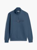 Blue Combining casual style with enhanced comfort, this sweatshirt is made from flex fleece and has a cosy, zip-adjustable mock turtleneck.  Men
