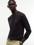 Μαύρο Interlock Μακρυμάνικο T-Shirt Σε Slim Γραμμή  Άνδρες