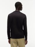Μαύρο Interlock Μακρυμάνικο T-Shirt Σε Slim Γραμμή  Άνδρες