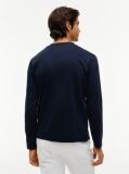 Μπλε Interlock Μακρυμάνικο T-Shirt Σε Slim Γραμμή  Άνδρες