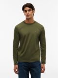 Πράσινο Interlock Μακρυμάνικο T-Shirt Σε Slim Γραμμή  Άνδρες