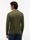 Πράσινο Interlock Μακρυμάνικο T-Shirt Σε Slim Γραμμή  Άνδρες