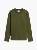 Πράσινο Interlock Μακρυμάνικο T-Shirt Σε Slim Γραμμή  Άνδρες