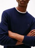 Blue Cotton Cashmere Crew Neck Jumper.  Men