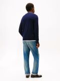 Blue Cotton Cashmere Crew Neck Jumper.  Men