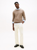 Brown Cotton Cashmere Crew Neck Jumper.  Men