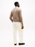 Brown Cotton Cashmere Crew Neck Jumper.  Men