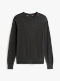 Grey Cotton Cashmere Crew Neck Jumper.  Men