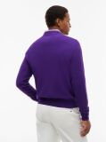Purple Cotton Cashmere Crew Neck Jumper.  Men