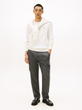 Beige Cotton Cashmere Crew Neck Jumper.  Men