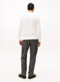 Beige Cotton Cashmere Crew Neck Jumper.  Men