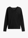 Black Cotton Cashmere V-Neck Jumper  Men
