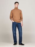Brown Cotton Cashmere Roll Neck Jumper  Men