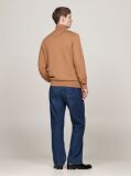 Brown Cotton Cashmere Roll Neck Jumper  Men