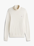 Beige Cotton Cashmere Roll Neck Jumper  Men