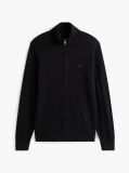 Black Cotton Cashmere Zip-Thru Cardigan  Men