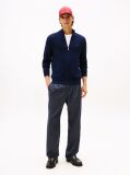 Blue Cotton Cashmere Zip-Thru Cardigan  Men