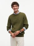 Green Classics Cable Knit Relaxed Fit Jumper  Men