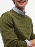 Green Classics Cable Knit Relaxed Fit Jumper  Men