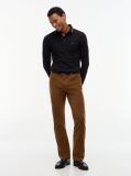 Black Tipped Long Sleeve Slim Polo Shirt  Men