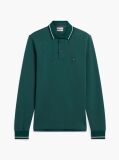 Green Tipped Long Sleeve Slim Polo Shirt  Men