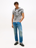 Grey Flag Embroidery Interlock Slim Fit T-Shirt  Men
