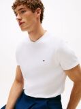 White Flag Embroidery Interlock Slim Fit T-Shirt  Men