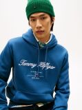 Blue Script Logo Hoodie  Men