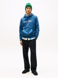 Blue Script Logo Hoodie  Men