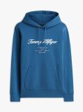 Blue Script Logo Hoodie  Men