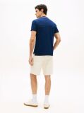 Blue Mandarin Collar Slim Polo Shirt  Men