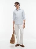 Blue Heritage Stripe Regular Fit Oxford Shirt  Men