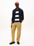 Blue Mock Turtleneck Zip-Thru Cardigan  Men