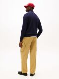 Blue Mock Turtleneck Zip-Thru Cardigan  Men