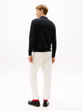 Black Polo Collar Jumper with Cashmere  Men