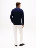 Blue Polo Collar Jumper with Cashmere  Men